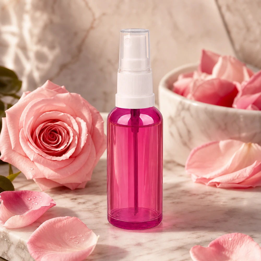 50ml Zerstäuberflasche transparent lila für Raumduft und natürliche Sprays