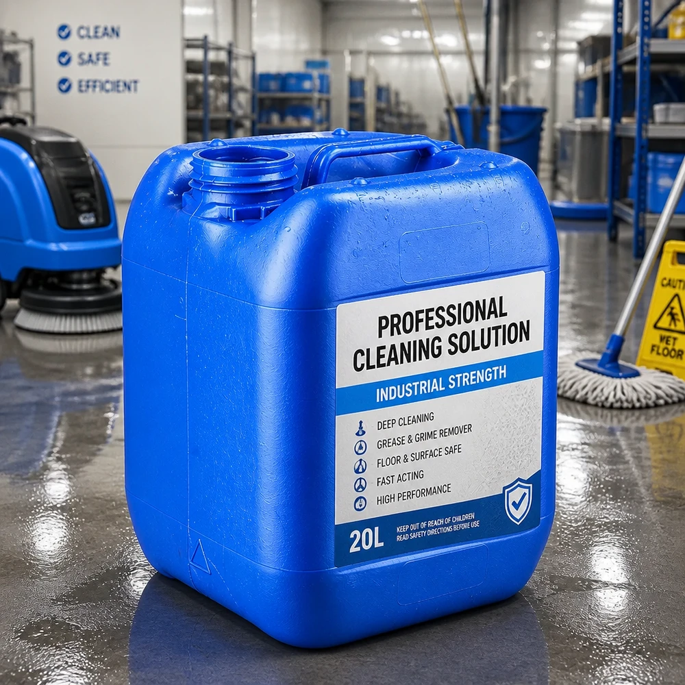 Offener blauer Kanister 5 Liter Fassungsvermögen für chemische Reinigungsmittel