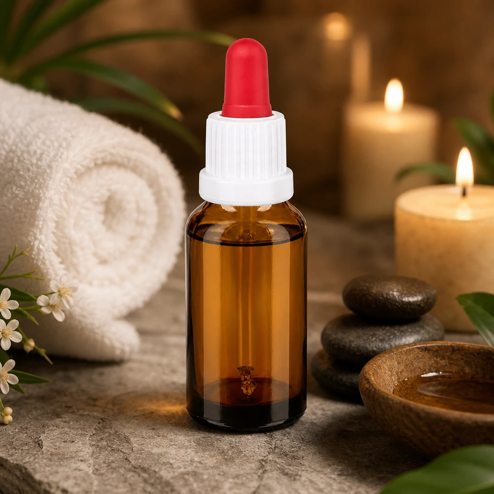 20ml pipetovací láhev bílá/červený uzávěr s ochranou proti manipulaci BrownLine UT18/20 Premium 20ml Pipettenglasflasche mit weißem Schraubdeckel für professionelle Anwendungen