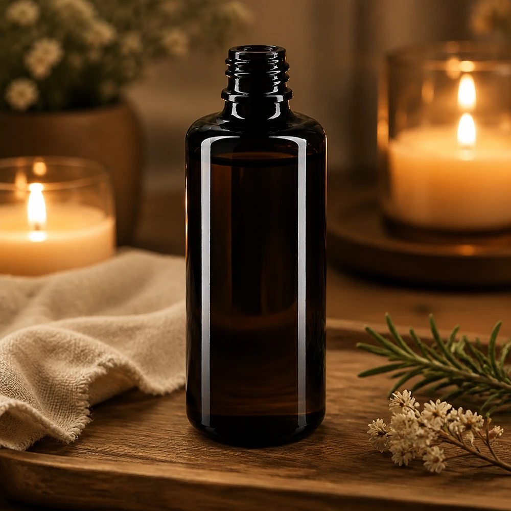 Fialová skleněná lahvička 100ml DIN 18 (Mironglas) Hochwertige Miron Tropfflasche Orion 100ml mit optimaler Größe für Reise und Aufbewahrung