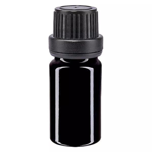 Lékárenská lahvička fialová 5ml kapátko uzávěr nalévací kroužek 2mm černý uzávěr proti neoprávněné manipulaci Lékárenská lahvička fialová 5ml kapátko uzávěr nalévací kroužek 2mm černý uzávěr proti neoprávněné manipulaci