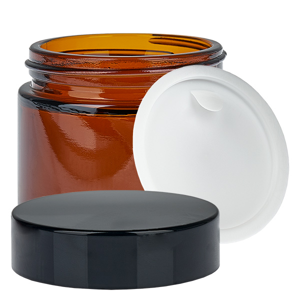 Skleněná dóza 60ml hnědá, s víčkem s vložkou UNiTWIST Skleněná dóza 60ml hnědá, s víčkem s vložkou UNiTWIST