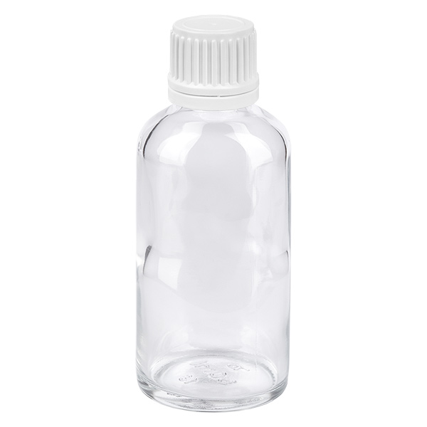 50ml lahvička 11mm šroubovací uzávěr bílý uzávěr s ochranou proti manipulaci ClearLine UT18/50 50ml lahvička 11mm šroubovací uzávěr bílý uzávěr s ochranou proti manipulaci ClearLine UT18/50