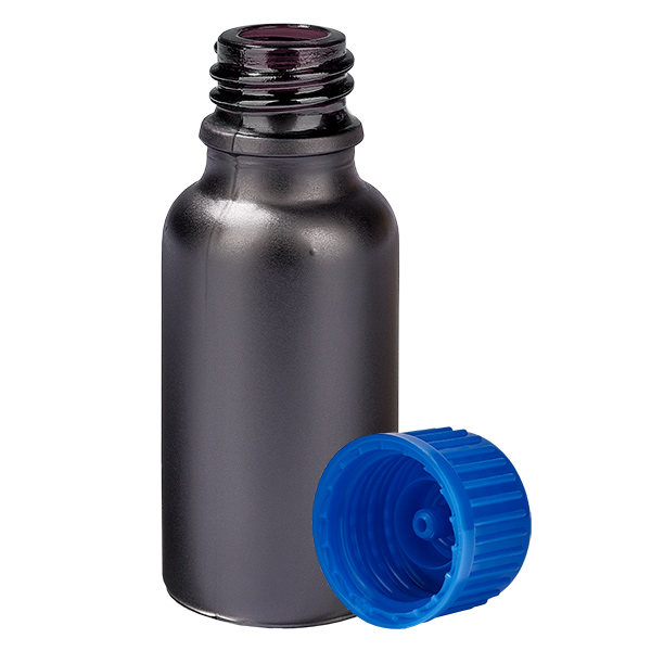 20ml láhev 11mm šroubovací uzávěr modrý standard BlackLine UT18/20 20ml láhev 11mm šroubovací uzávěr modrý standard BlackLine UT18/20