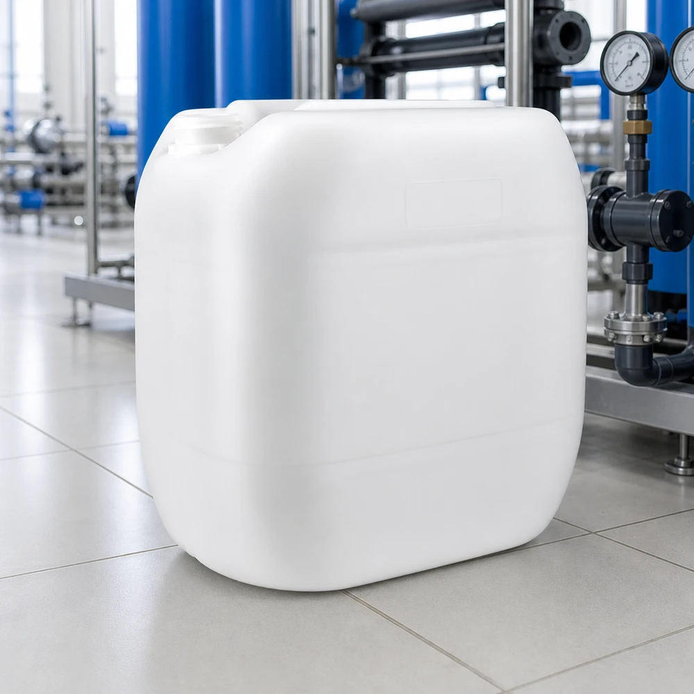 Transluzenter Weißkanister 30 Liter ohne Verschluss mit Füllstandskontrolle durch Wandung