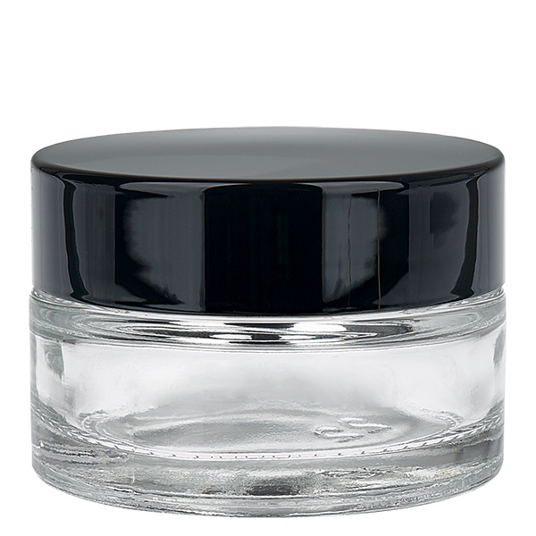 Skleněná dóza 20ml čirá s vkládacím víčkem UNiTWIST. Skleněná dóza 20ml čirá s vkládacím víčkem UNiTWIST.