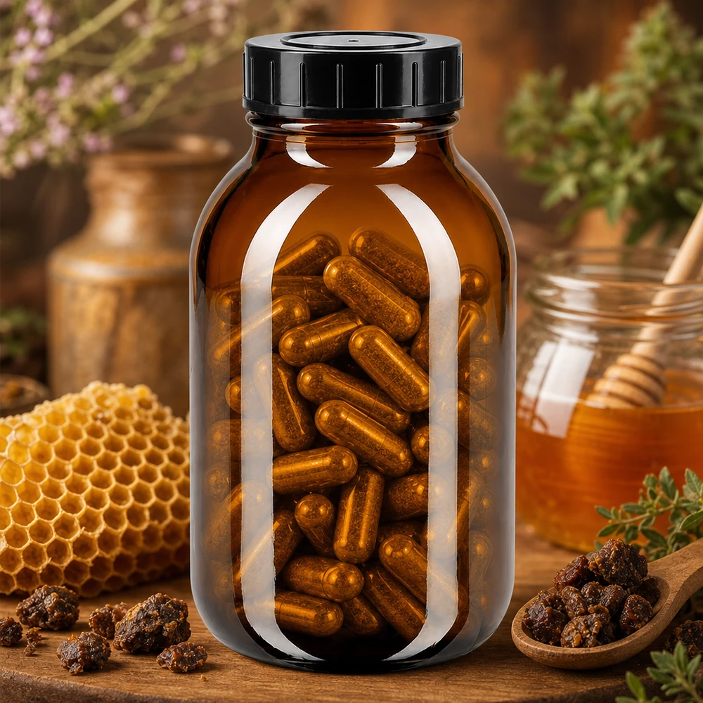 500ml láhev se širokým hrdlem jantarové sklo se šroubovacím uzávěrem Vielseitige Glasflasche 500ml in Braun mit großer Öffnung perfekt für Pulver und Granulate