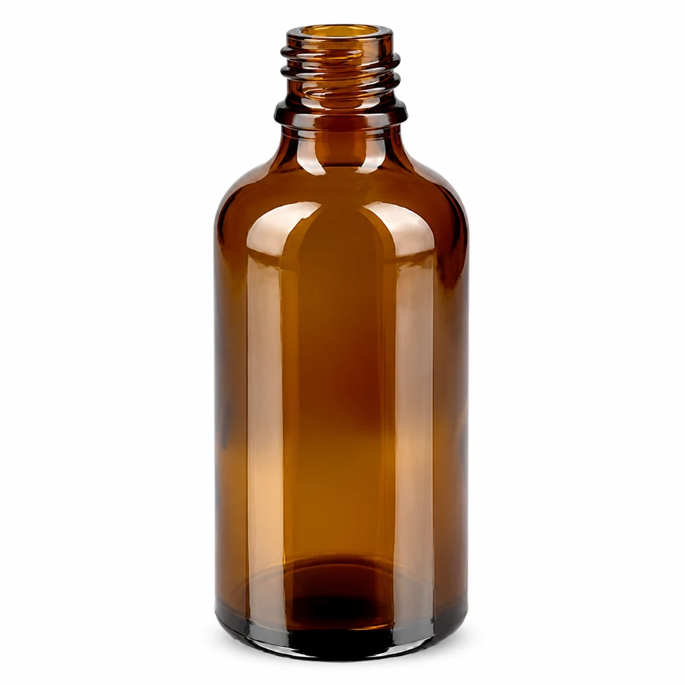 50ml lahvička s kapátkem 0,7 mm bílá s uzávěrem s ochranou proti manipulaci BrownLine UT18/50 Hochwertige Tropfflasche 50ml aus UV-Schutzglas braun für sensitive Flüssigkeiten und Seren