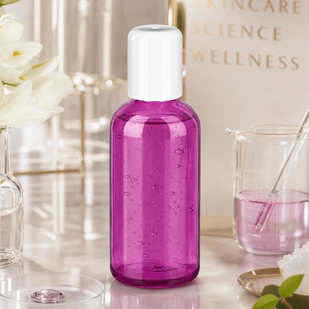 100ml lahvička s globulí bílá standardní PurpleLine UT18/100 Wiederverwendbare 100ml Glasflasche mit Roll-On Verschluss für nachhaltige Kosmetikverpackungen
