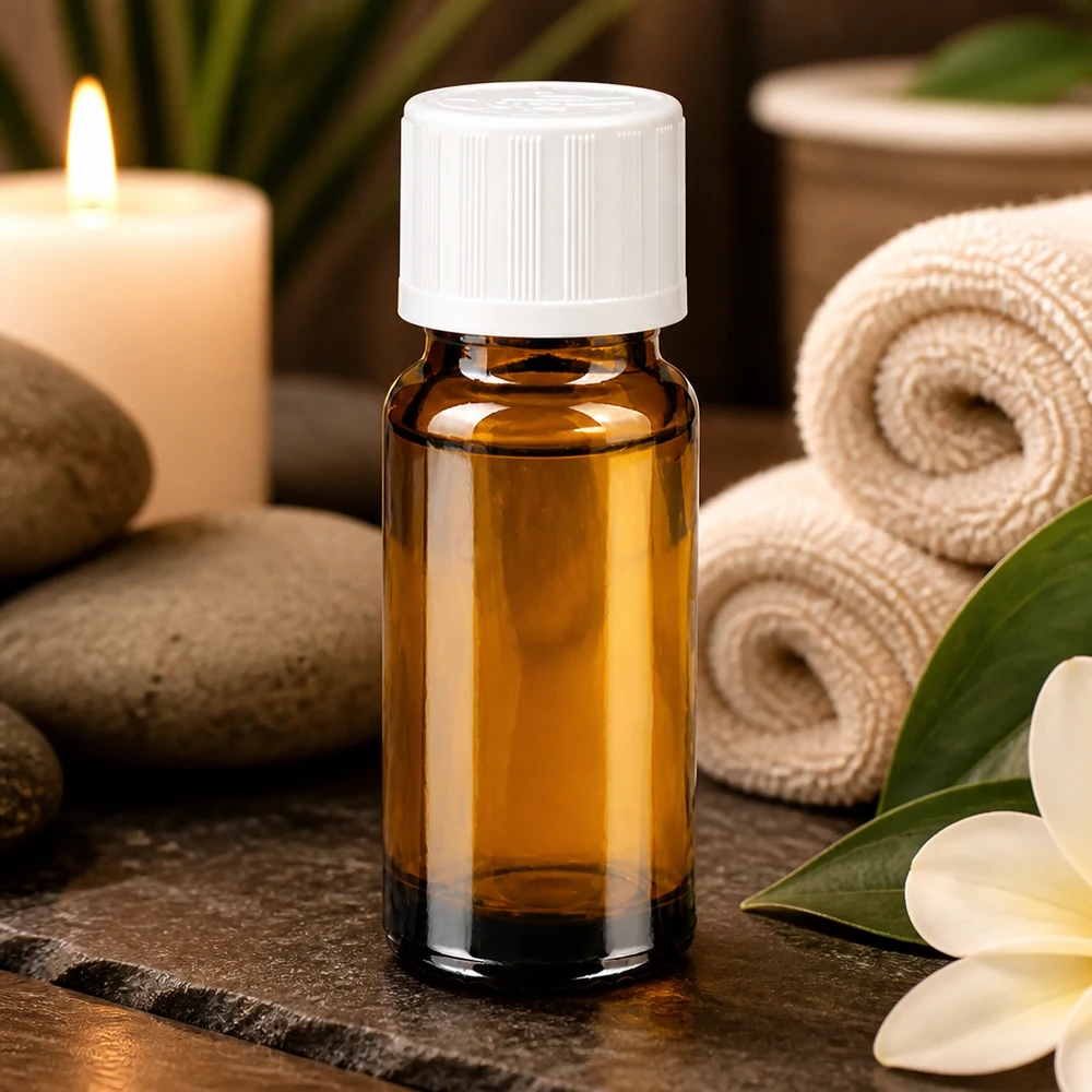 Massageöl Aufbewahrungsflasche 10ml braunes Apothekerglas mit kindersicherem Weißdeckel