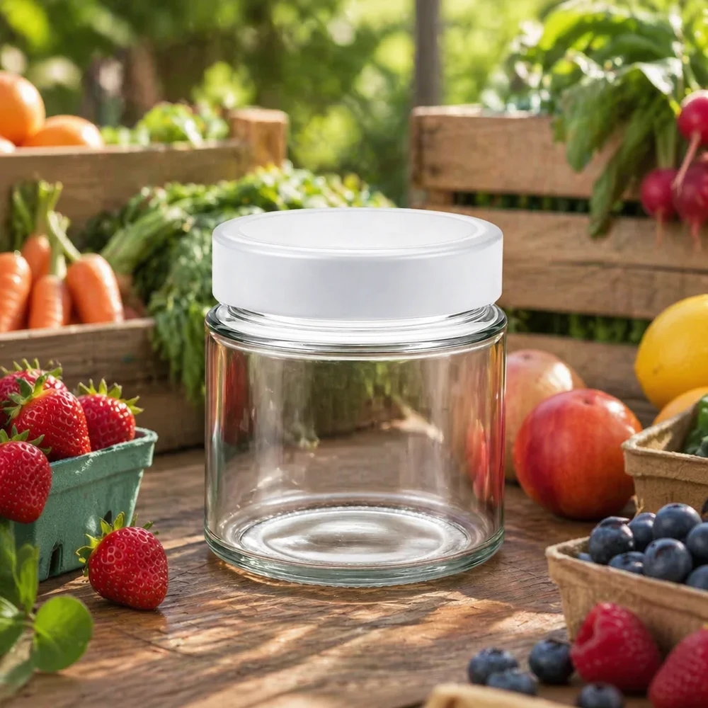 135ml kulatá sklenice + víčko BasicSeal bílé hluboké UNiTWIST 135ml Rundglas BasicSeal Deckel weiß Outdoor Garten frisches Obst Gemüse natürliche Aufbewahrung Vorratsglas