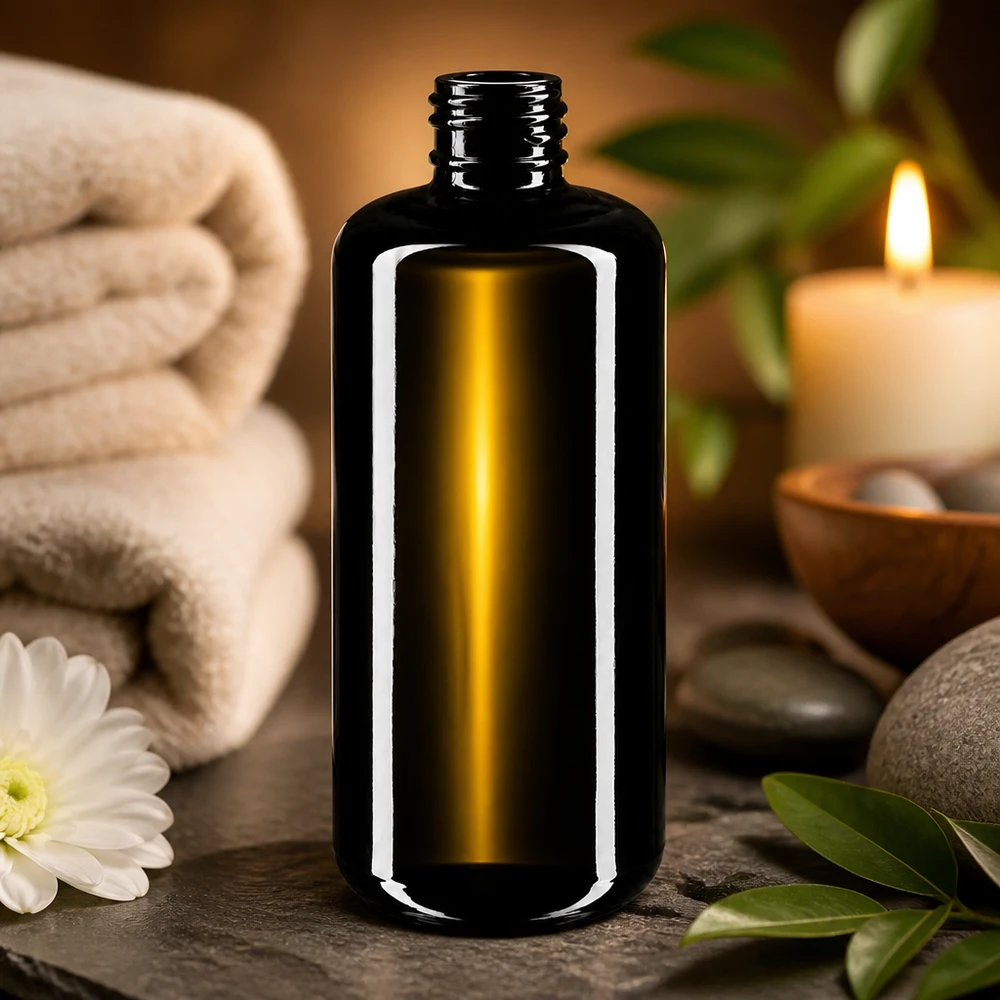 Kompakte 200ml Miron Glasflasche Draco ideal für Reisegrößen und portable Kosmetik Anwendungen