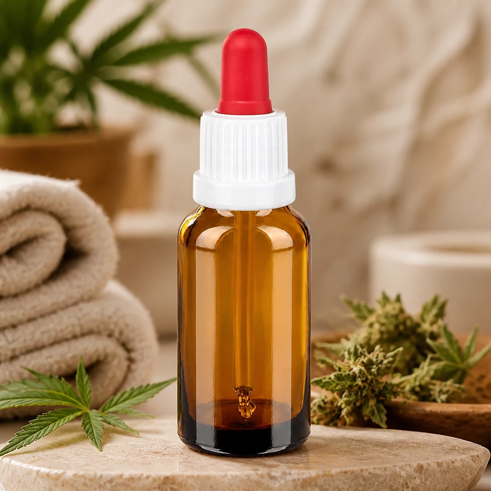 20ml pipetovací láhev bílá/červený uzávěr s ochranou proti manipulaci BrownLine UT18/20 Professionelle 20ml Tropfflasche braun mit weißem Gewinde UT18/20 für exakte Portionierung