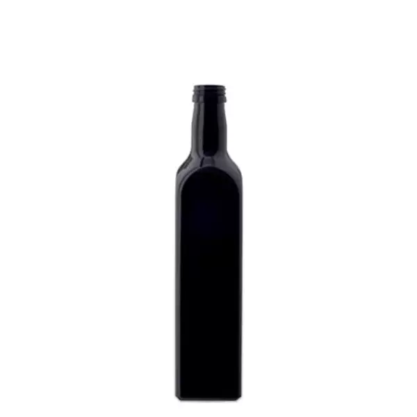 Lahvička na olej z fialového skla 500ml čtvercová, UNI 31,5x24 Lahvička na olej z fialového skla 500ml čtvercová, UNI 31,5x24