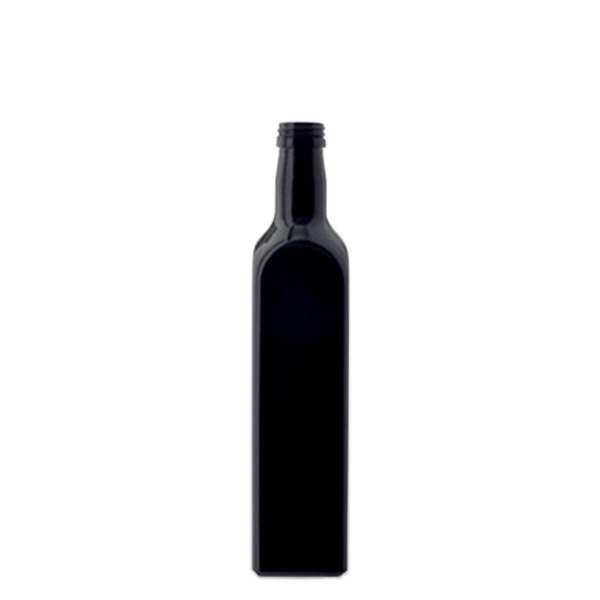 Lahvička na olej z fialového skla 500ml čtvercová, UNI 31,5x24 Lahvička na olej z fialového skla 500ml čtvercová, UNI 31,5x24