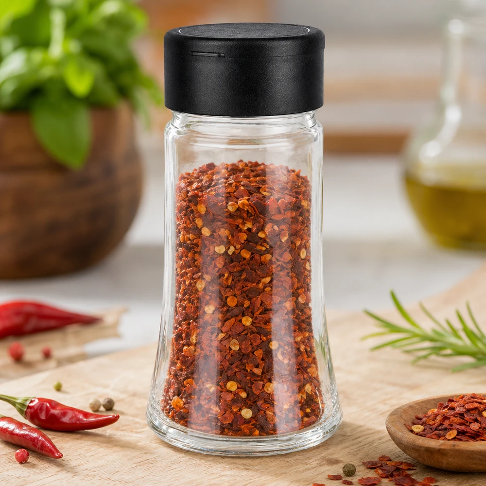 Dóza na sůl/koření 95 ml s šejkrem černá Dóza na sůl/koření 95 ml s šejkrem černá