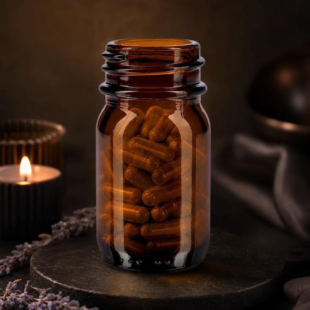 Pharmazeutische 30ml Weithalsflasche aus dunklem Glas für professionelle Anwendung