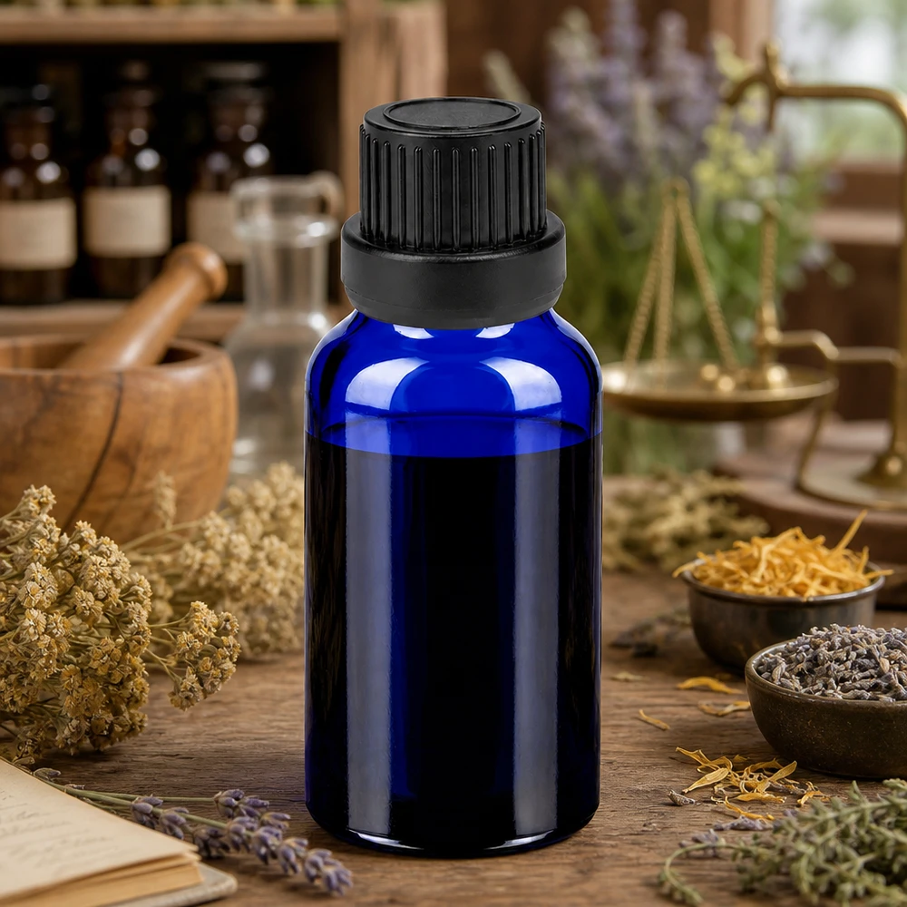 20ml Laborflasche aus getöntem Glas mit dichtem Schraubverschluss für Kräuterextrakte
