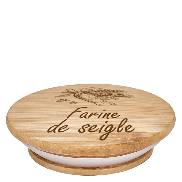 Couvercle en bois "farine de seigle" pro WECK RR100 Couvercle en bois "farine de seigle" pro WECK RR100