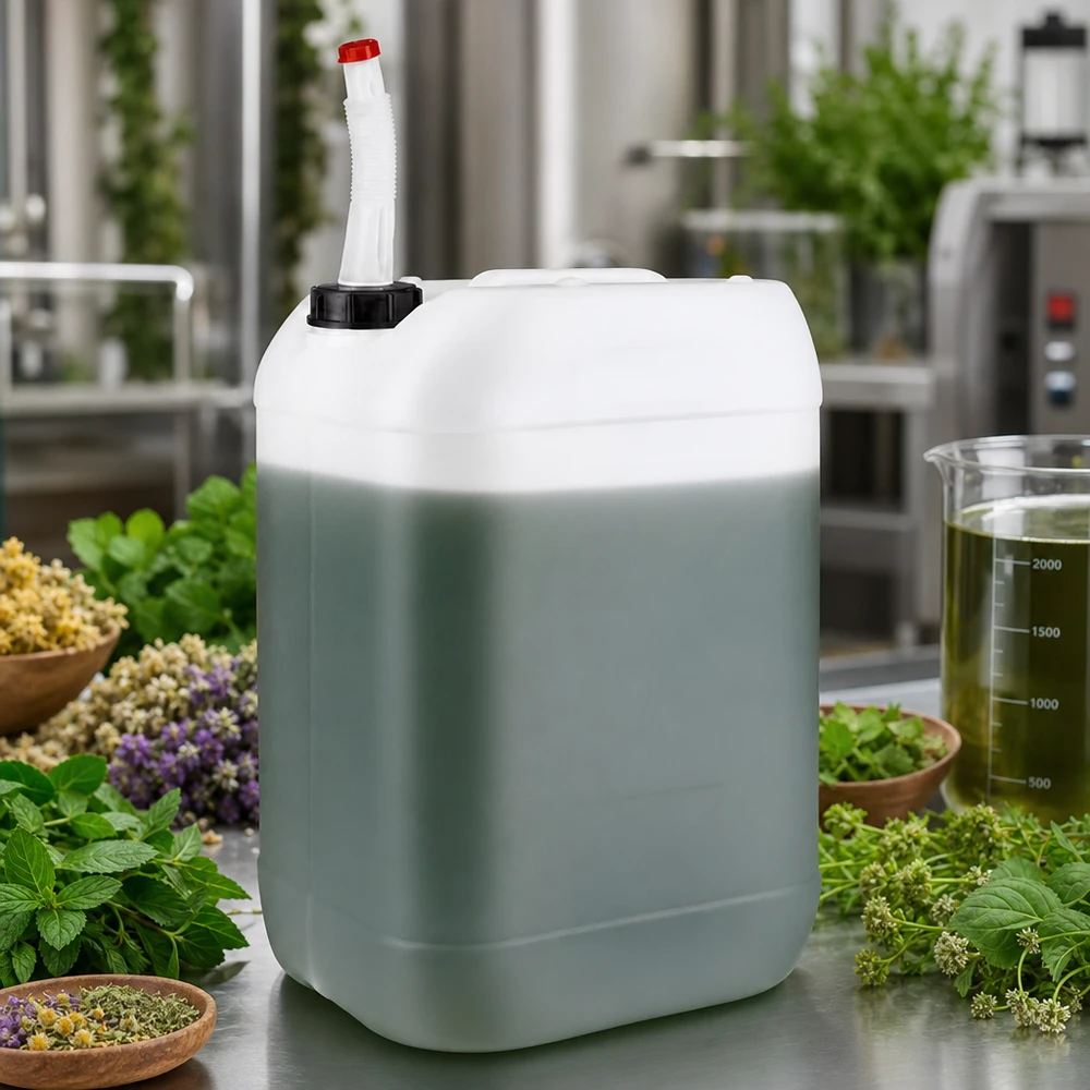 Kanystr o objemu 25 litrů s výpustnou trubkou Flex Robuster Kanister 25 Liter mit beweglichem Ausgießer für die Lagerung pflanzlicher Flüssigkeiten