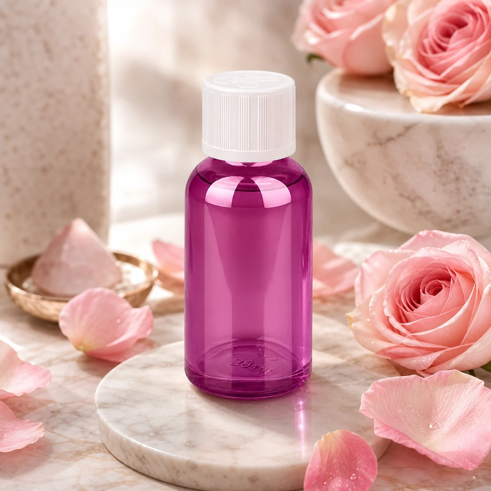 30ml Violettglas mit glattem Runddesign und ergonomischem Verschluss für einfache Handhabung