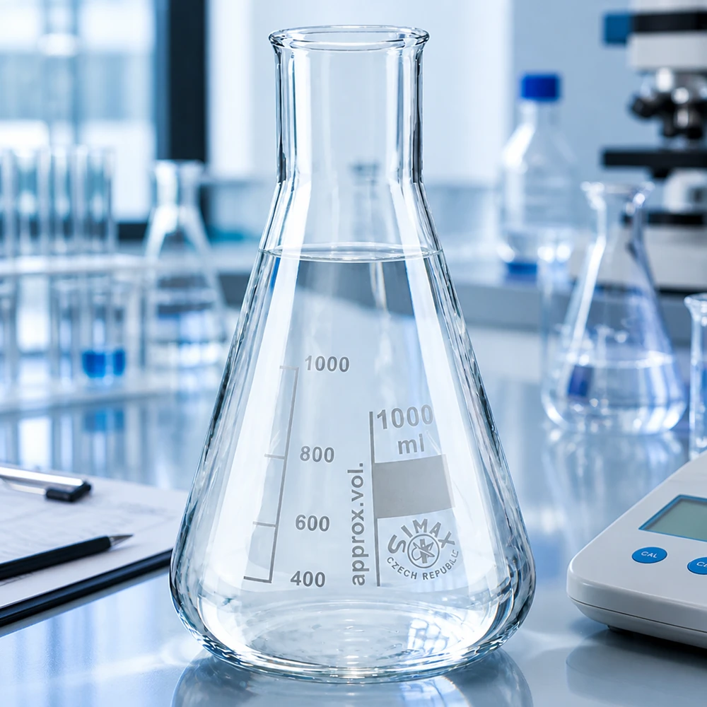 Erlenmeyerova baňka 300 ml se širokým hrdlem Erlenmeyerova baňka 300 ml se širokým hrdlem