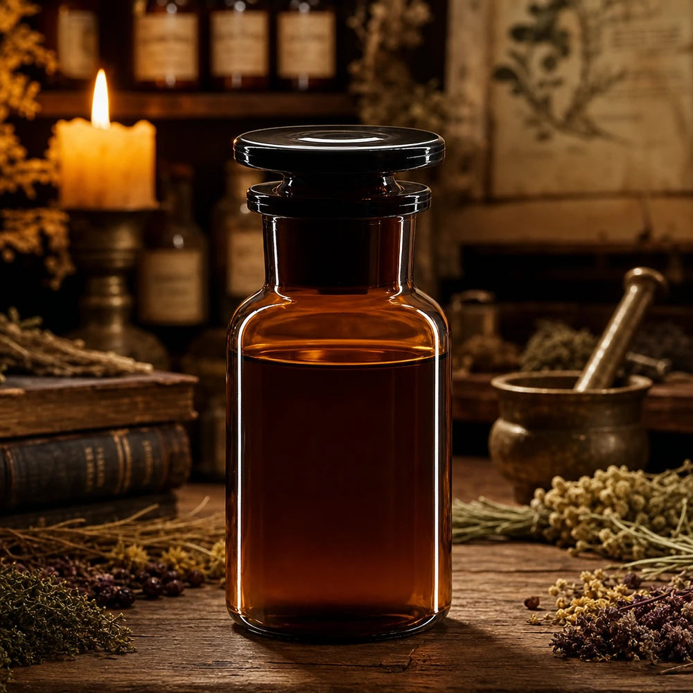 Láhev s kulatým ramenem 100ml hnědá se širokým hrdlem skleněná zátka Lichtschutzflasche Braunglas 100ml Weithals Glasstopfen für ätherische Öle