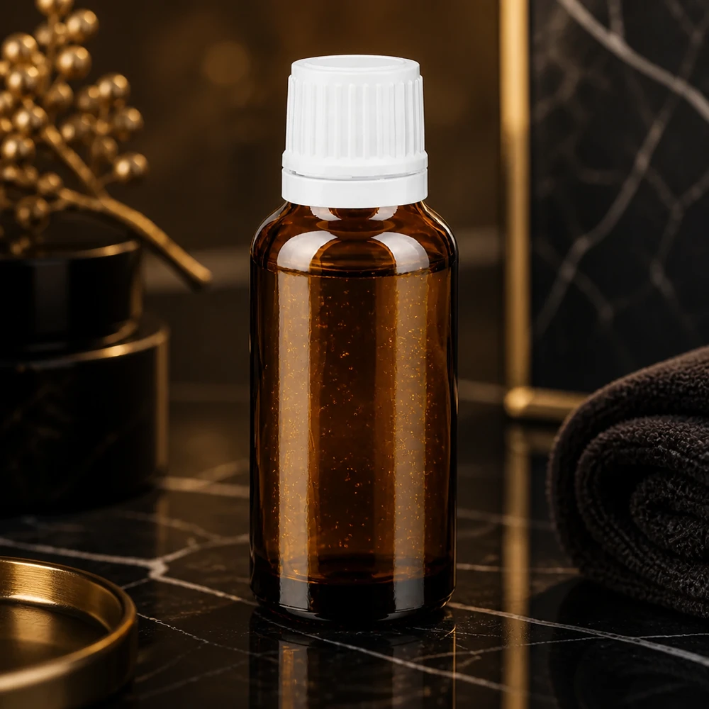 Braune 20ml Glasflasche mit dosierpräzisem Tropfer für pharmazeutische Anwendungen