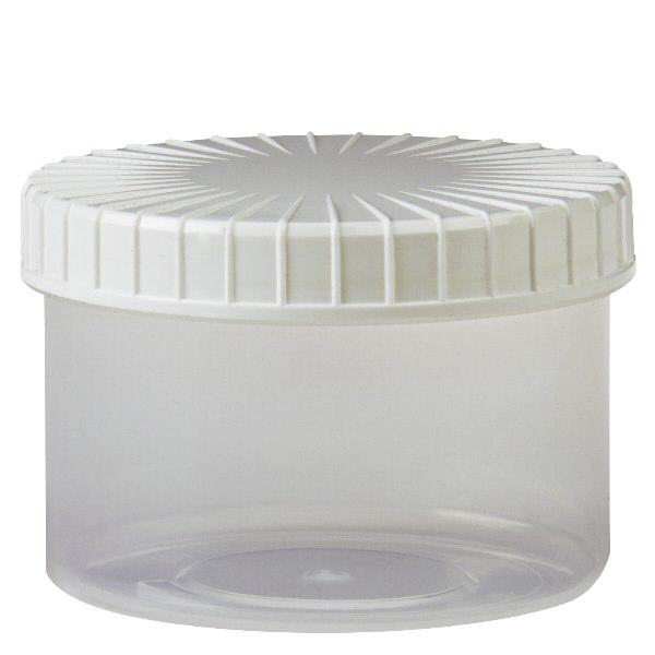Průhledná šroubovací sklenice 250 ml s drážkovaným těsněním Průhledná šroubovací sklenice 250 ml s drážkovaným těsněním