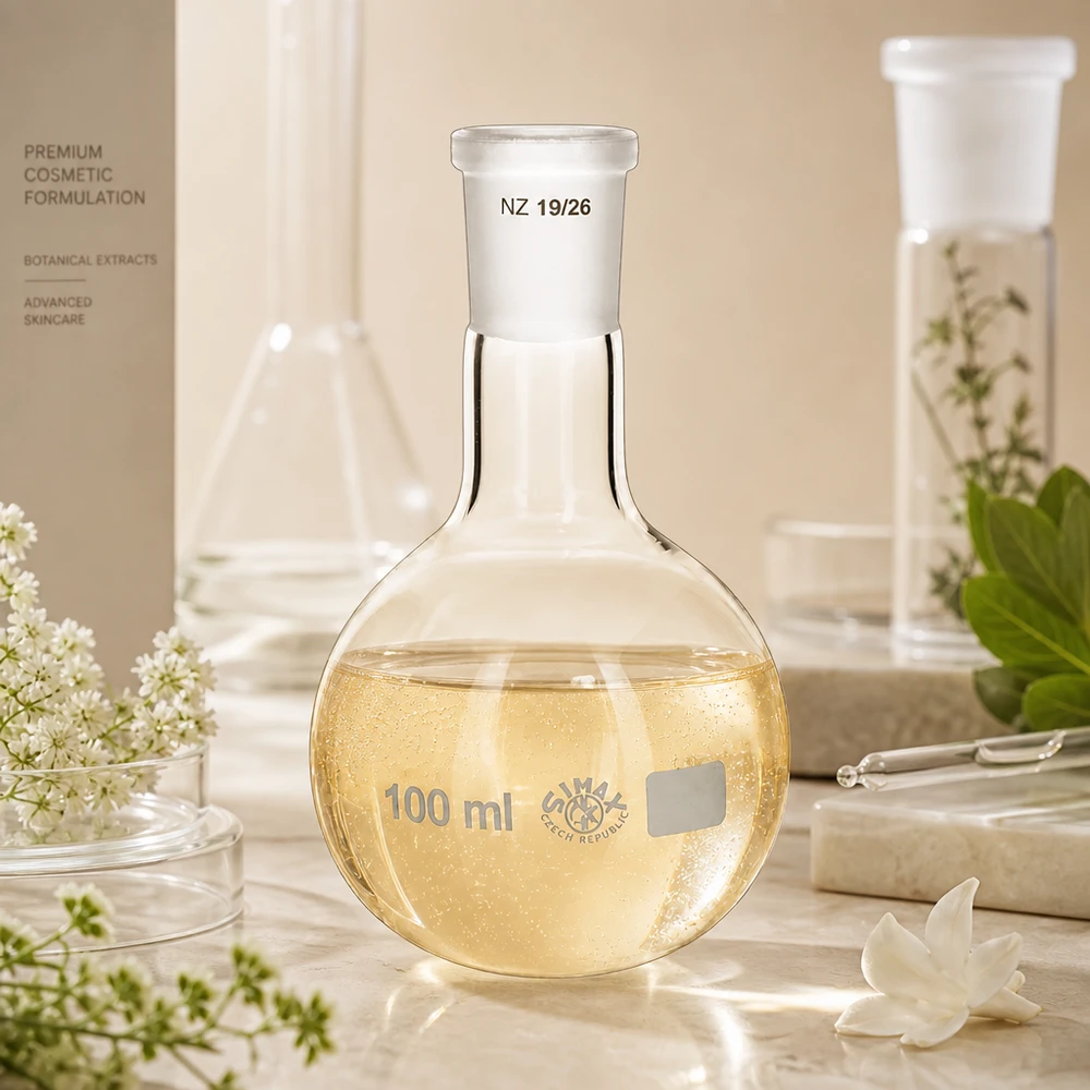 Baňka 100ml se standardním broušeným spojem (19/26) Wissenschaftlicher Glaskolben mit ergonomischer Form - 100ml Volumen für Forschung und Analyse