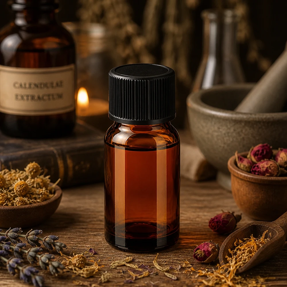 10ml lahvička s kapátkem 1mm černá standardní uzávěr BrownLine UT18/10 10ml Tropfflasche mit schwarzem Verschluss und braunem Glas für hygienische Aufbewahrung von Extrakten
