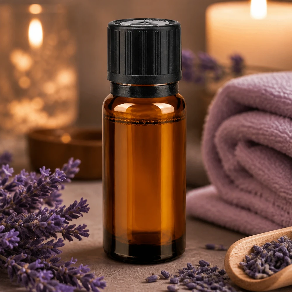 Kompakte Apothekerflasche 10ml aus lichtgeschütztem Braunglas mit schwarzem Sicherheitsverschluss