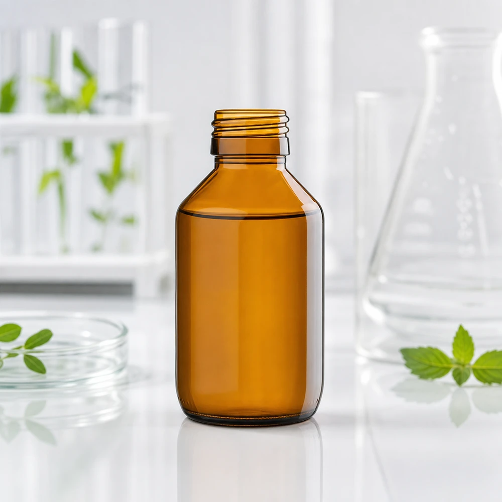 Robuste Braunglasflasche 100ml Volumen ideal für Tropfen und flüssige Arzneien