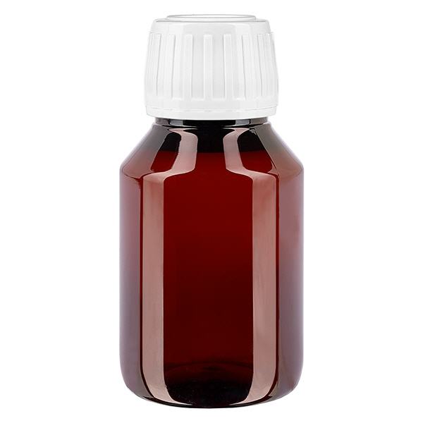 PET láhev 50ml se standardním bílým uzávěrem s ochranou proti manipulaci. PET láhev 50ml se standardním bílým uzávěrem s ochranou proti manipulaci.