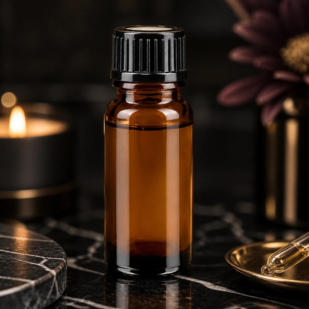 Lékárenská láhev hnědá 10ml kapací uzávěr 1mm černý standardní Elegante Apotheker Tropfflasche 10ml Braunglas schwarzer Deckel Spa Ambiente