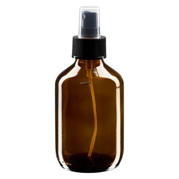 200ml lahvička na léky hnědá, rozprašovač s pumpičkou černý ApoGlas 200ml lahvička na léky hnědá, rozprašovač s pumpičkou černý ApoGlas