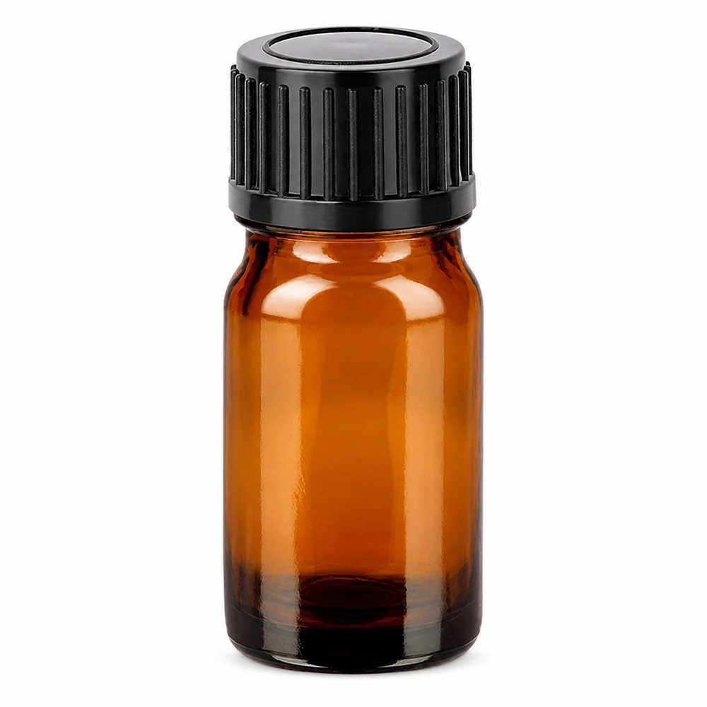 5ml láhev 11mm šroubovací uzávěr černá Standard BrownLine UT18/5 Professionelle 5ml Flasche aus getöntem Glas mit schwarzem Schraubdeckel für Laboranwendungen