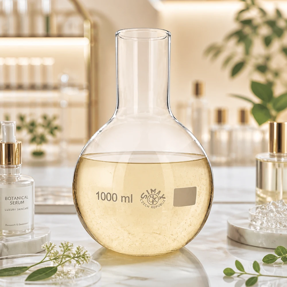 Baňka s širokým hrdlem 1000ml Weithalskolben 1000ml aus hitzebeständigem Glas für Erhitzung und chemische Reaktionen