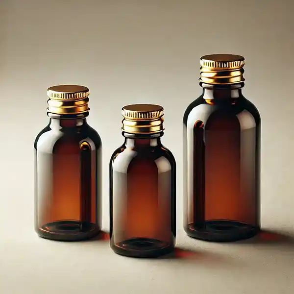 Euromedizinflasche mit gold Deckel