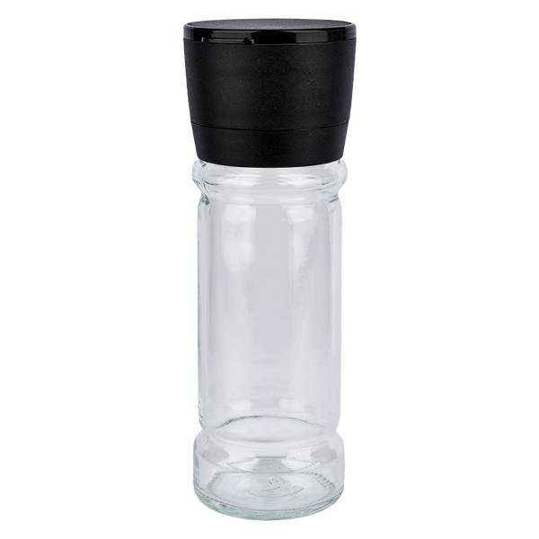 Dóza na sůl/koření 100ml s mlýnkem (hrubým) černá Dóza na sůl/koření 100ml s mlýnkem (hrubým) černá