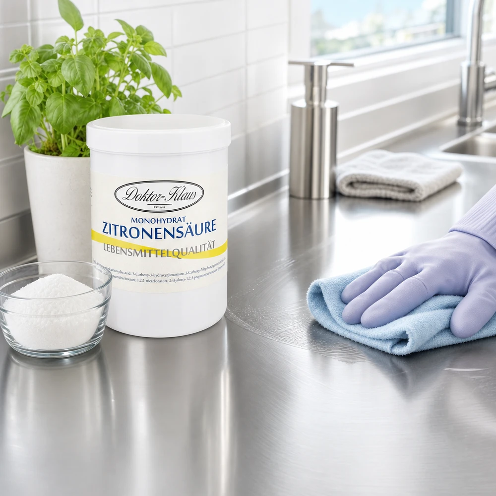 Kyselina citronová 1000g Doktor-Klaus Natürliche Reinigungslösung Doktor-Klaus Zitronensäure 1kg für hygienische Küchenoberflächen