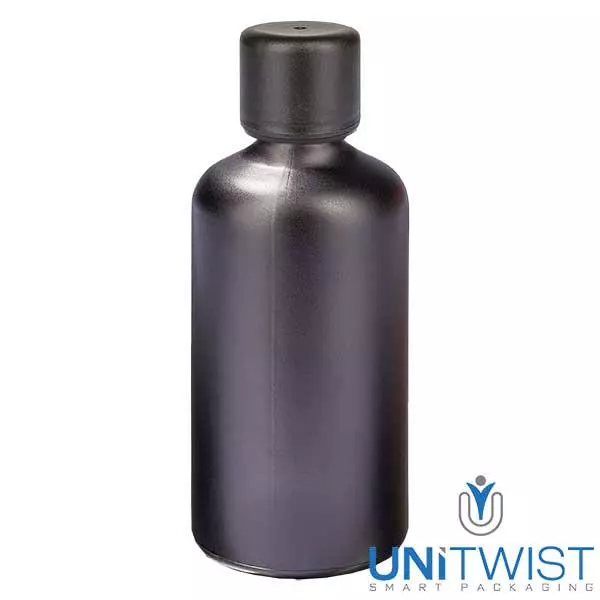 100ml láhev 6mm šroubovací uzávěr s tamper-evidentním uzávěrem BlackL. UT18/100 100ml láhev 6mm šroubovací uzávěr s tamper-evidentním uzávěrem BlackL. UT18/100