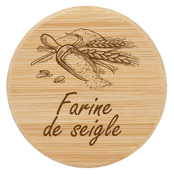 Couvercle en bois &quot;farine de seigle&quot; pro WECK RR100