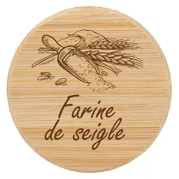 Couvercle en bois "farine de seigle" pro WECK RR100 Couvercle en bois "farine de seigle" pro WECK RR100