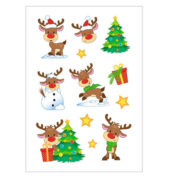 Samolepky "Rudolf" (24 samolepek se třpytkami) Samolepky "Rudolf" (24 samolepek se třpytkami)