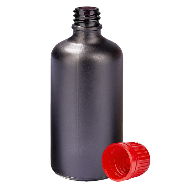 100ml láhev 11mm šroubovací uzávěr červený nedovolená manipulace BlackLine UT18/100 100ml láhev 11mm šroubovací uzávěr červený nedovolená manipulace BlackLine UT18/100
