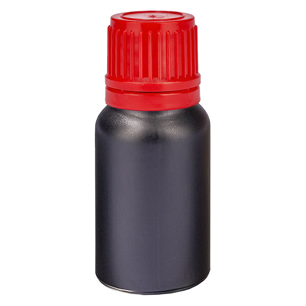 10ml láhev 11mm šroubovací uzávěr červený s bezpečnostním uzávěrem BlackLine UT18/10 10ml láhev 11mm šroubovací uzávěr červený s bezpečnostním uzávěrem BlackLine UT18/10