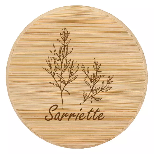 Couvercle en bois "sarriette" pour WECK RR60