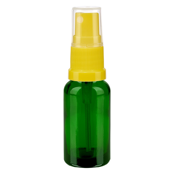 20ml lahvička s rozprašovačem žlutá/transparentní standardní uzávěr GreenLine UT18/20 20ml lahvička s rozprašovačem žlutá/transparentní standardní uzávěr GreenLine UT18/20