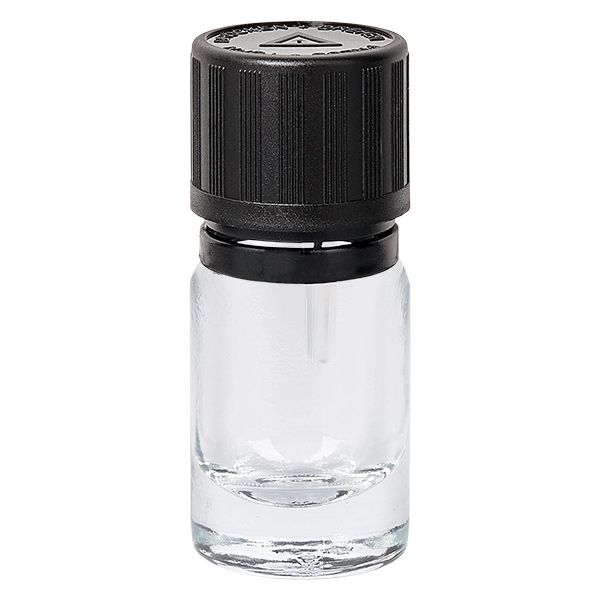 5ml kapac&#237; lahvi&#269;ka 1mm &#269;ern&#253; uz&#225;v&#283;r s ochranou proti manipulaci d&#283;tsk&#225; pojistka v&#253;stra&#382;n&#253; symbol pro nevidom&#233; ClearLine UT18/5